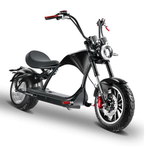 The electric chopper motorcycle provides a unique and fun ride