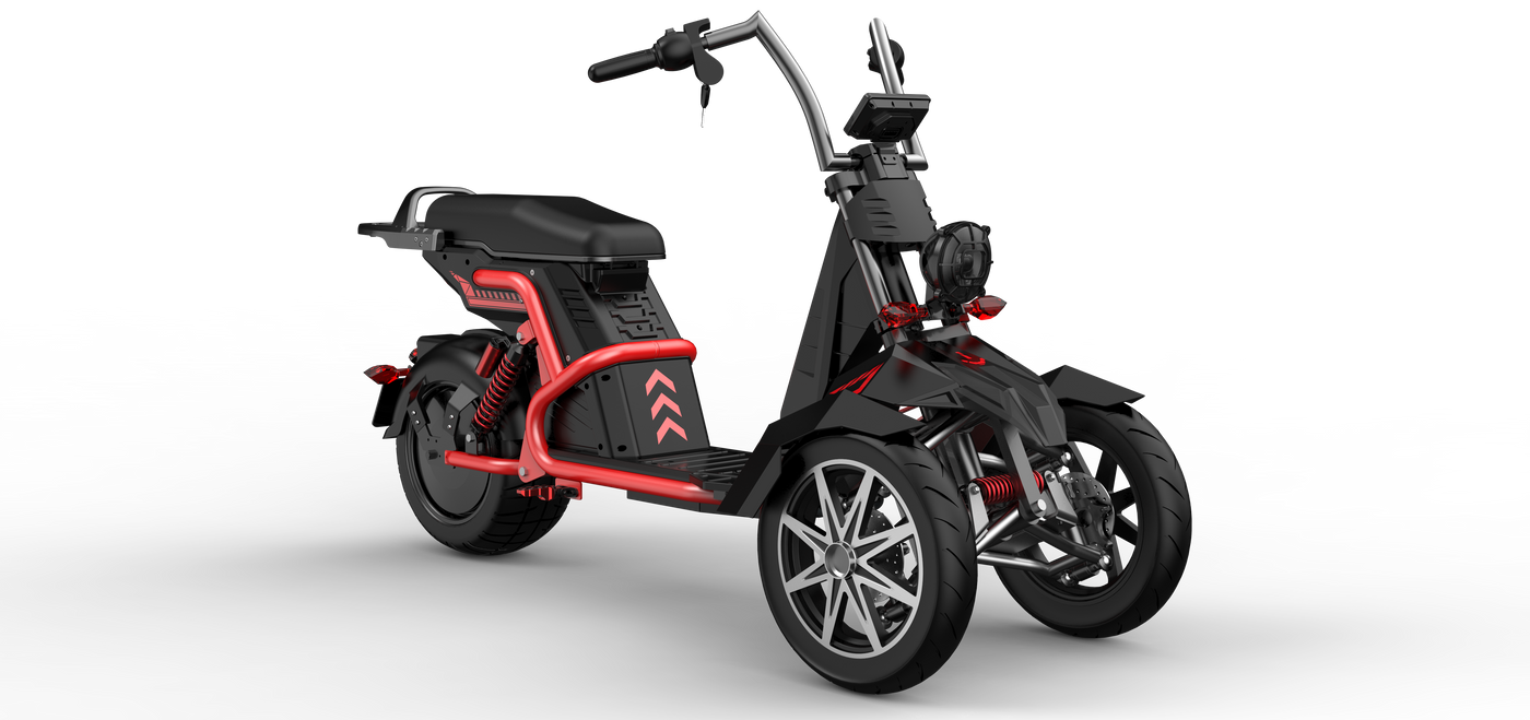 4000w Three Wheeled Motorcyle  E-Trike 50Ah Li-Battery SoverSky T100