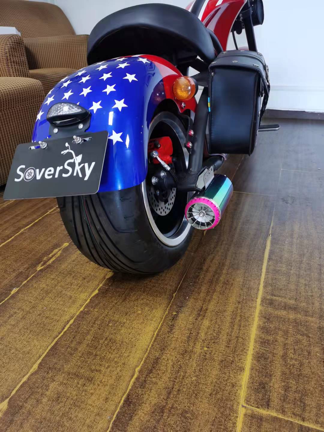 soversky 2000w electric fat tire scooter M1 with bluetooth speaker