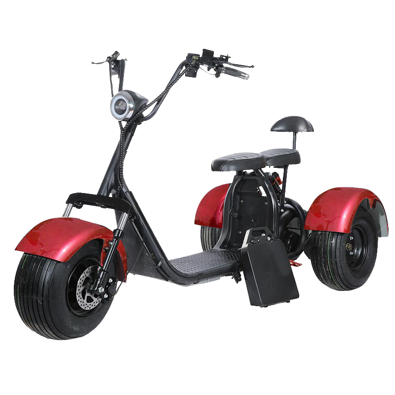 City Cruiser Trike Electric Scooter Vehicle w/ Golf Bag Holder (2